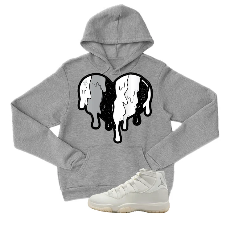 Air Jordan 11 WMNS Pearl Matching T-Shirt, Sweatshirts & Hoodies Grey T-Shirt (Heart)| illcurrency - Image 3