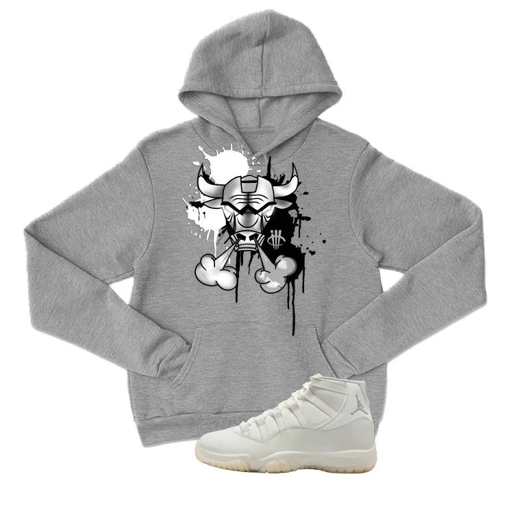 Air Jordan 11 WMNS Pearl Matching T-Shirt, Sweatshirts & Hoodies Grey T-Shirt (Iron Bull)| illcurrency - Image 3