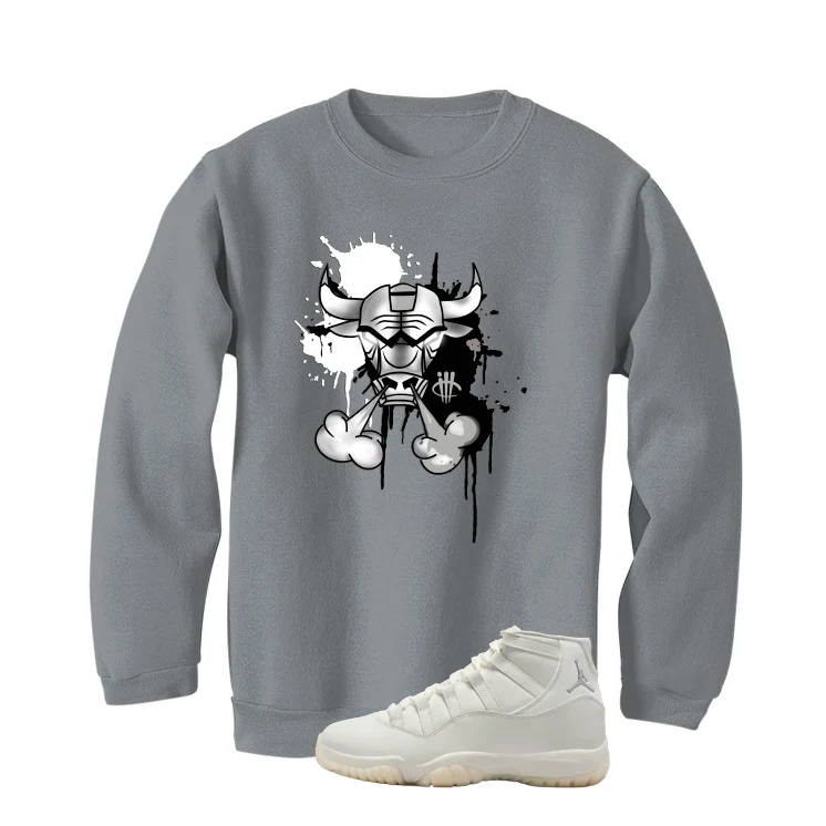Air Jordan 11 WMNS Pearl Matching T-Shirt, Sweatshirts & Hoodies Grey T-Shirt (Iron Bull)| illcurrency - Image 4