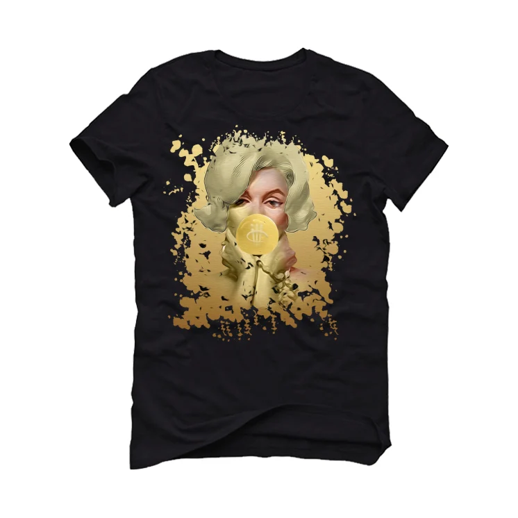 Air Jordan 12 “Black Taxi” Black T-Shirt (BUBBLE GUM) - Image 2
