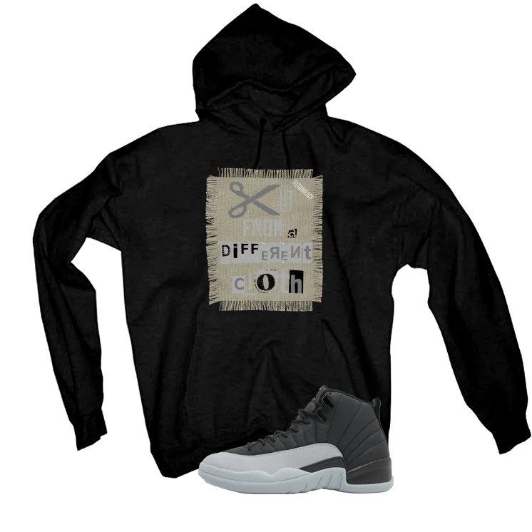 Air Jordan 12 Black/Wolf Grey Black T-Shirt (Cut from a different cloth)| illcurrency - Image 3
