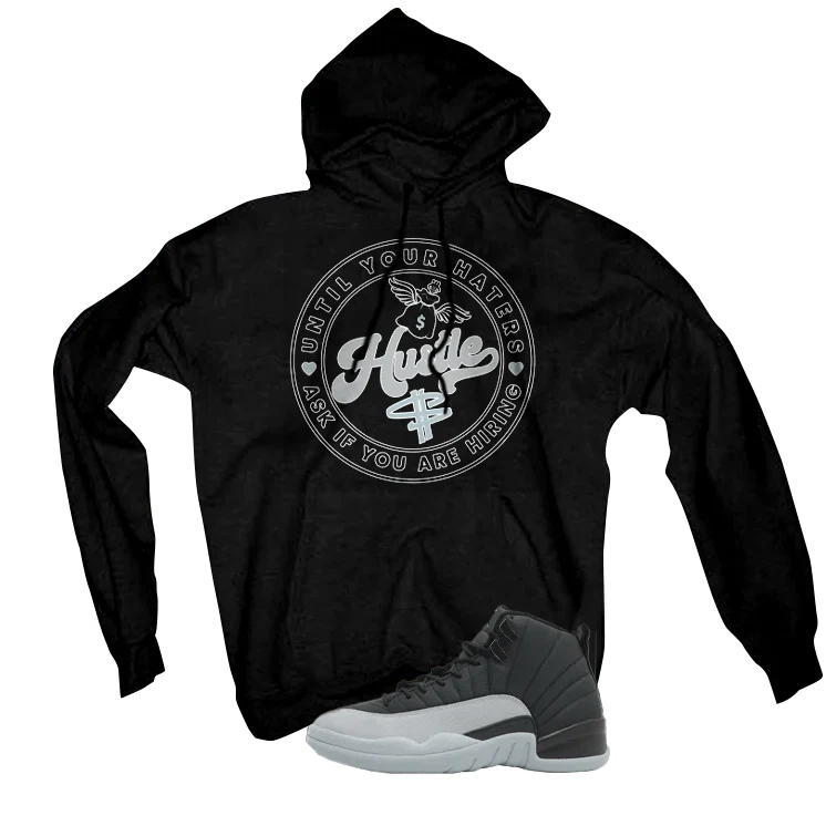 Air Jordan 12 Black/Wolf Grey Black T-Shirt (Haters Catch Up)| illcurrency - Image 4