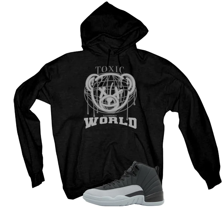 Air Jordan 12 Black/Wolf Grey Black T-Shirt (Toxic World)| illcurrency - Image 3