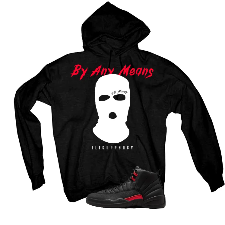 Air Jordan 12 Bloodline Matching T-Shirt, Sweatshirts, & Hoodies Black T-Shirt (By Any Means)| illcurrency - Image 3