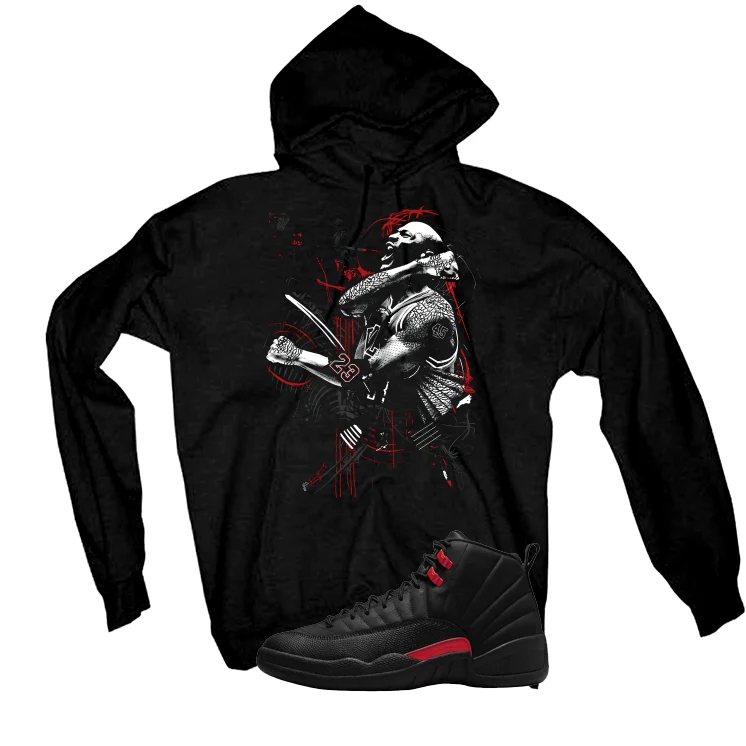 Air Jordan 12 Bloodline Matching T-Shirt, Sweatshirts, & Hoodies Black T-Shirt (Jordan)| illcurrency - Image 3