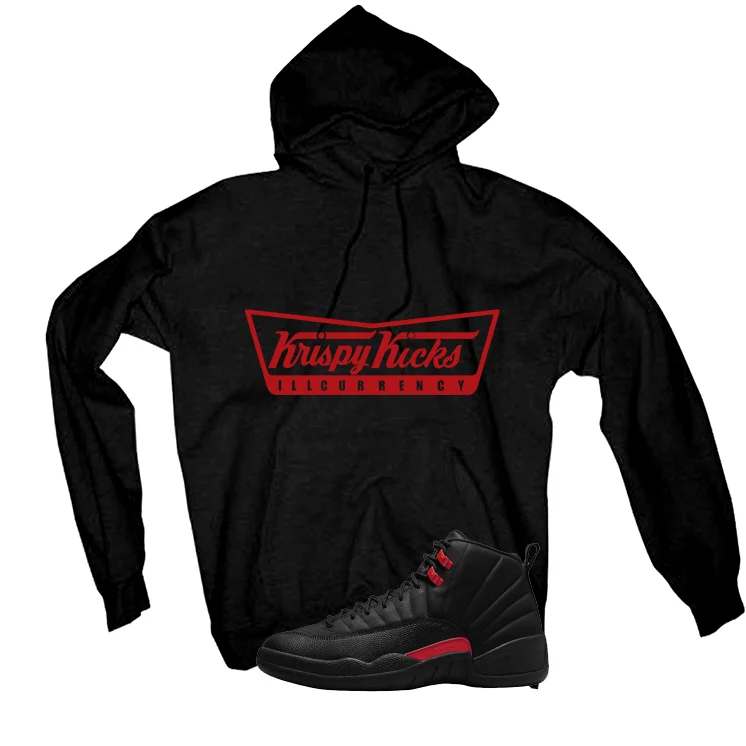 Air Jordan 12 Bloodline Matching T-Shirt, Sweatshirts, & Hoodies Black T-Shirt (Krispy Kicks)| illcurrency - Image 3
