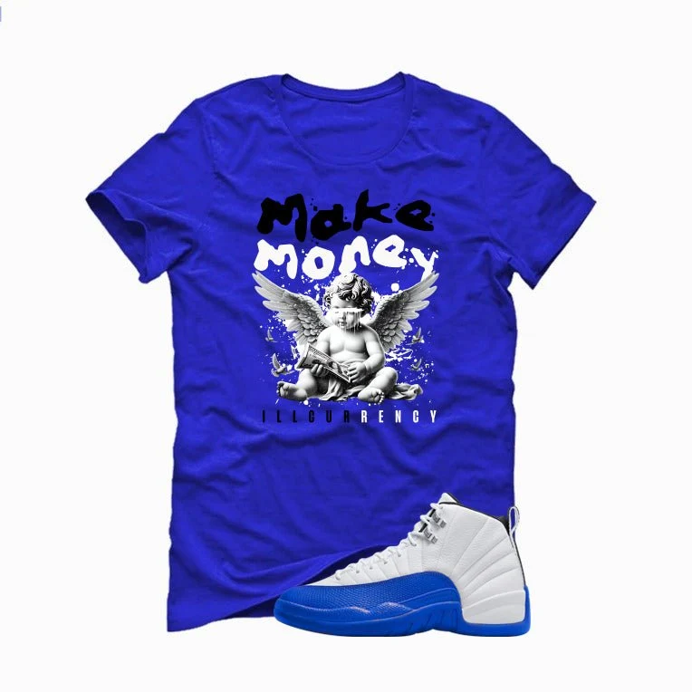 Air Jordan 12 Blueberry Royal Blue T-Shirt (Make Money)| illcurrency - Image 2
