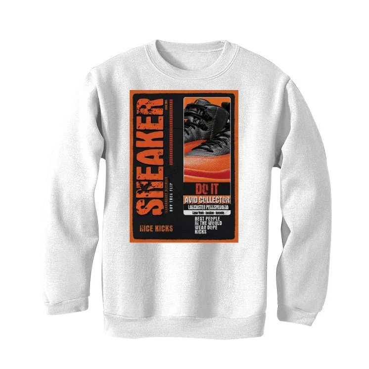 Air Jordan 12 Brilliant Orange - White T-Shirt (SNEAKERS COLLECTOR) - Image 4