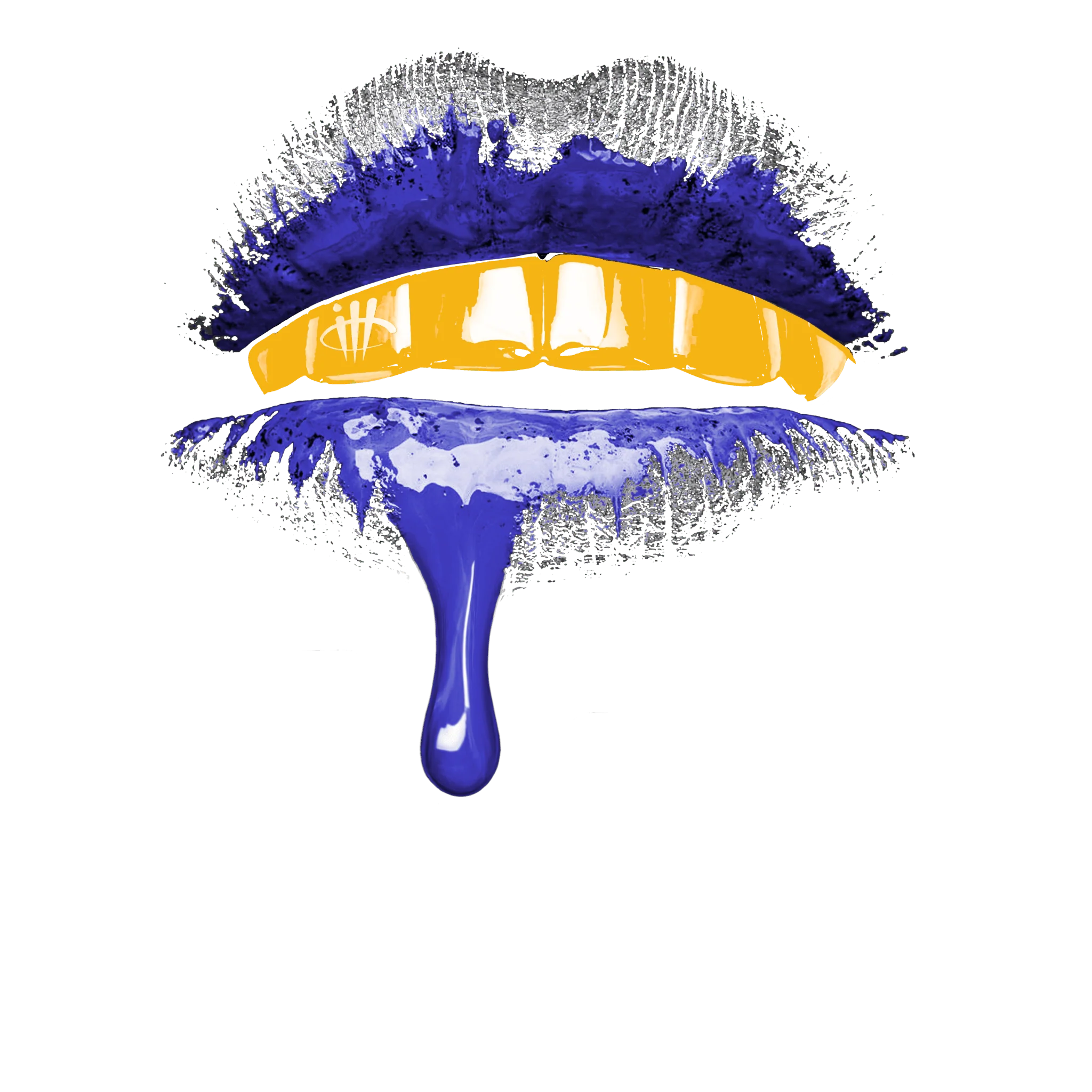 Air Jordan 12 Field Purple - Black T-Shirt (Drip Lip)