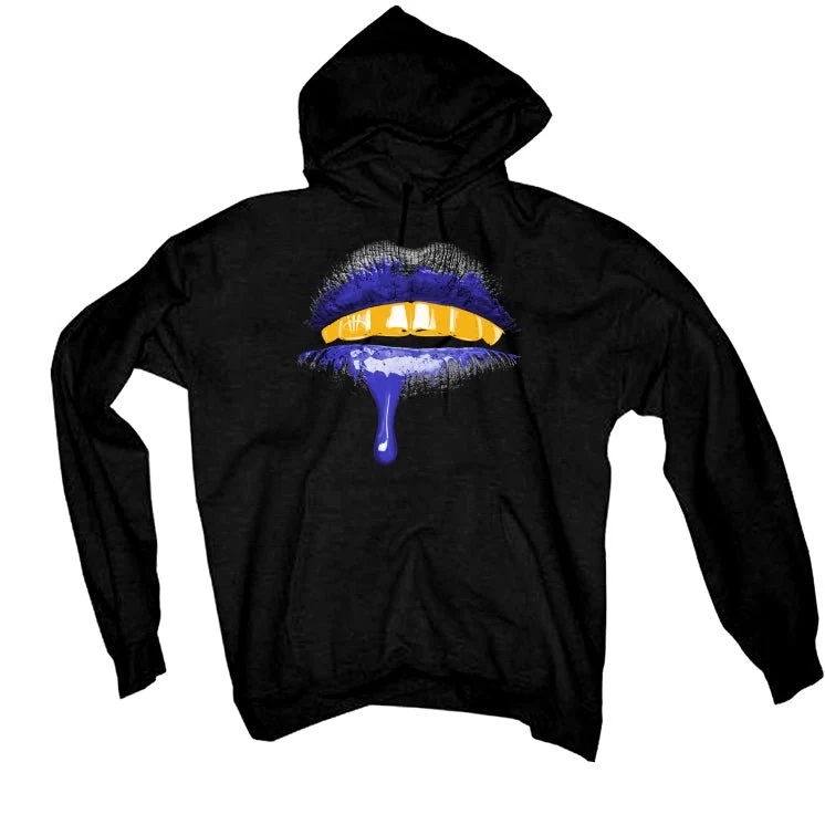 Air Jordan 12 Field Purple - Black T-Shirt (Drip Lip) - Image 3