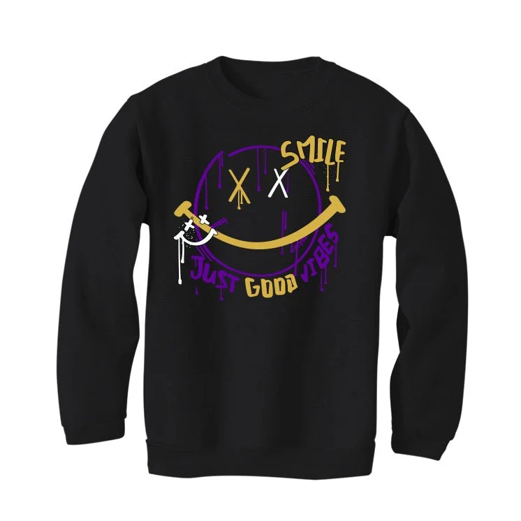 Air Jordan 12 Field Purple - Black T-Shirt (Smile) - Image 4