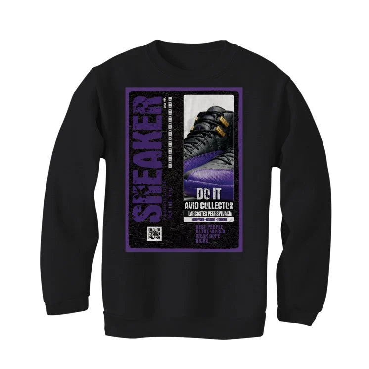 Air Jordan 12 Field Purple - Black T-Shirt (SNEAKER COLLECTOR) - Image 4