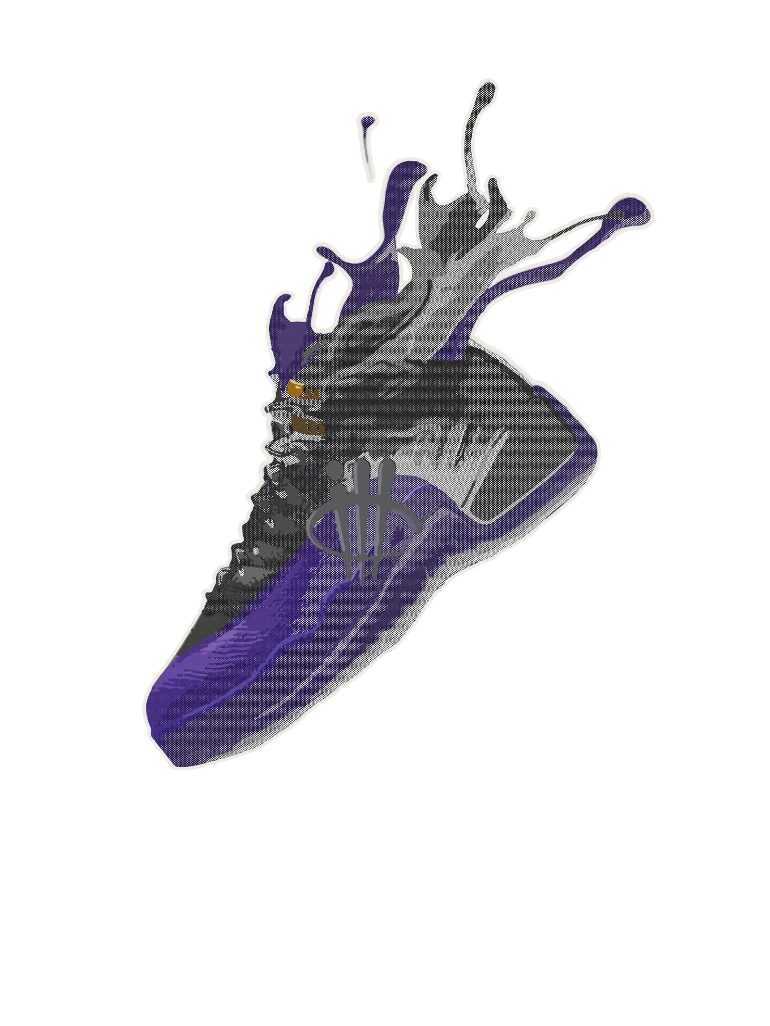 Air Jordan 12 Field Purple - Black T-Shirt (SPLASH 12)