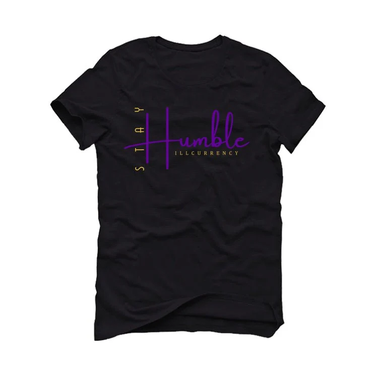 Air Jordan 12 Field Purple - Black T-Shirt (Stay Humble) - Image 2