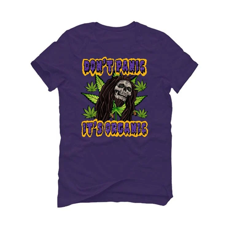 Air Jordan 12 Field Purple - Purple T-Shirt (Don't Panic) - Image 2