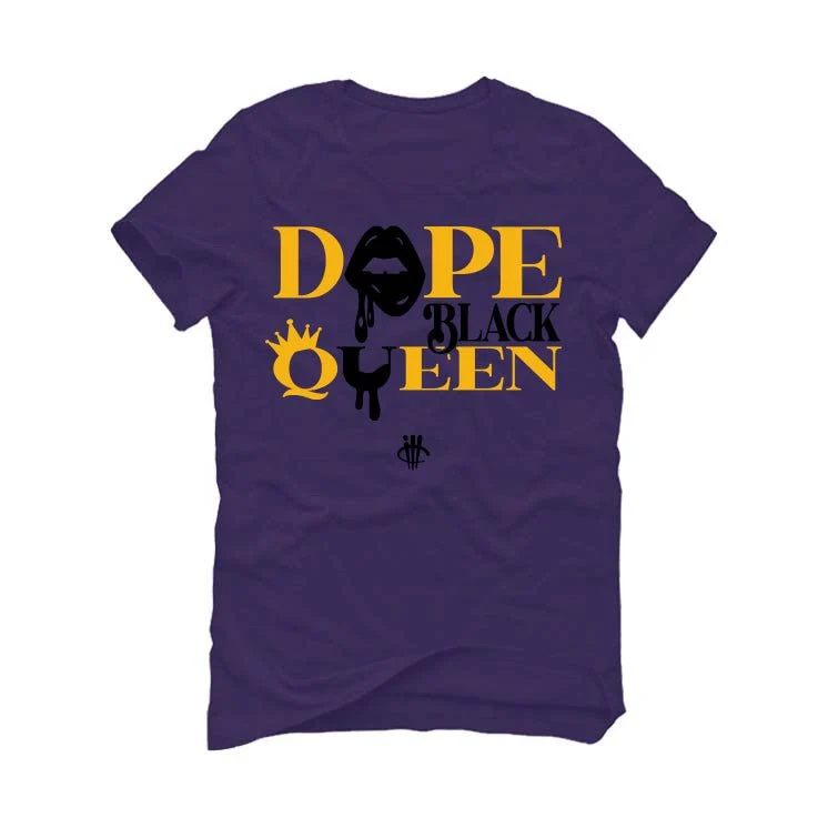 Air Jordan 12 Field Purple - Purple T-Shirt (Dope Black Queen) - Image 2