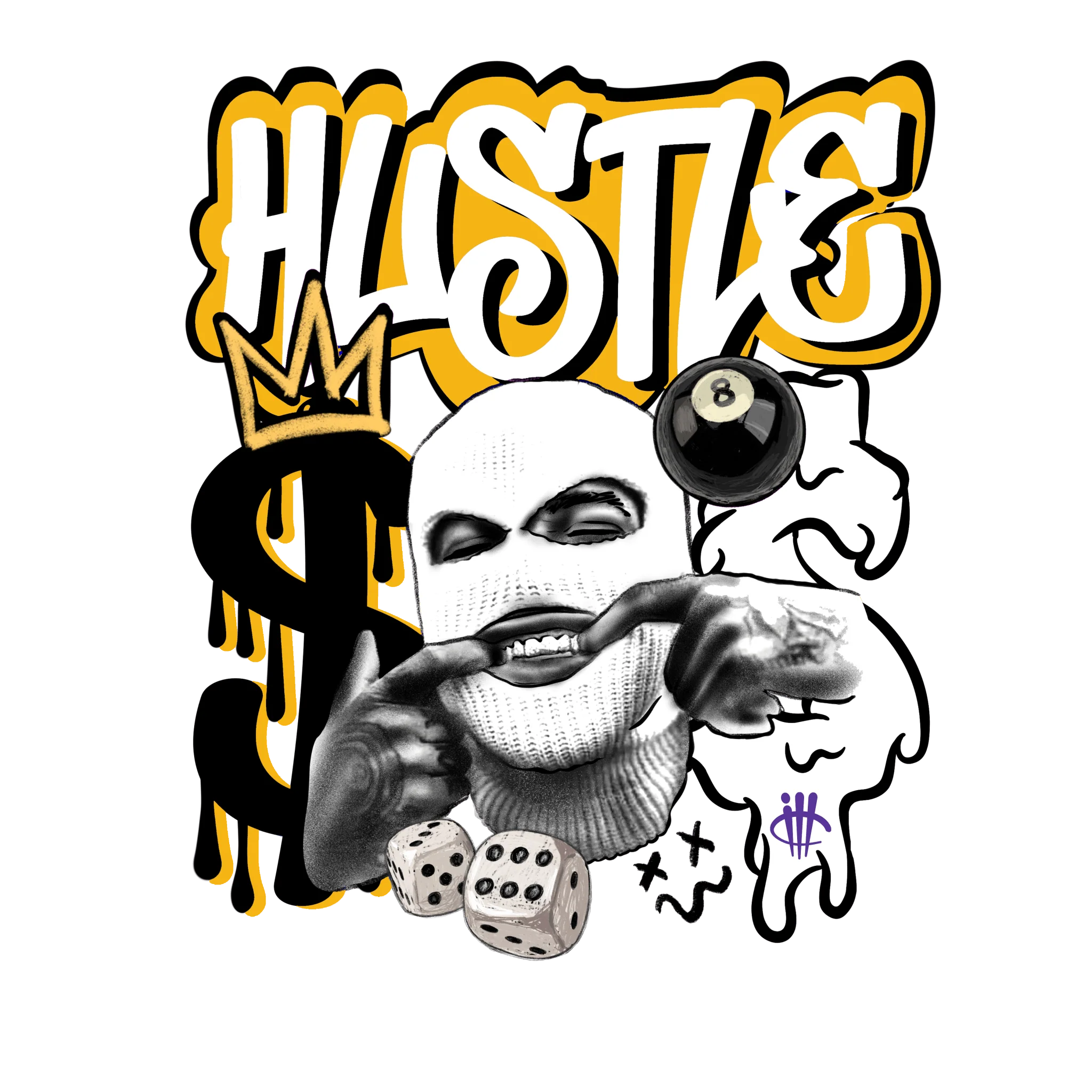 Air Jordan 12 Field Purple - Purple T-Shirt (GRIND HUSTLE)
