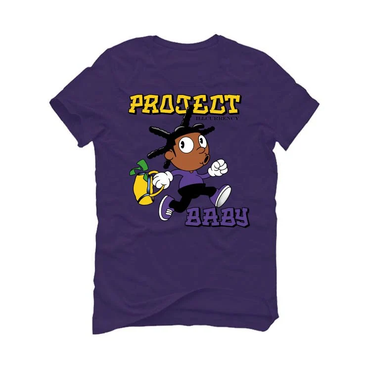 Air Jordan 12 Field Purple - Purple T-Shirt (PROJECT BABY) - Image 2