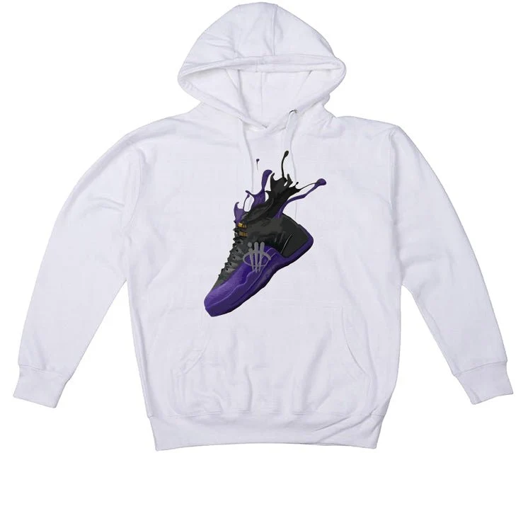 Air Jordan 12 Field Purple - White T-Shirt (SPLASH 12) - Image 3