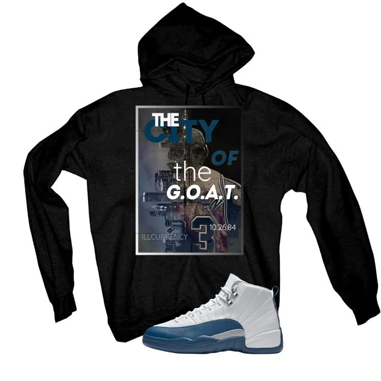 Air Jordan 12 French Blue Black T-Shirt (City Of The Goat)| illcurrency - Image 3