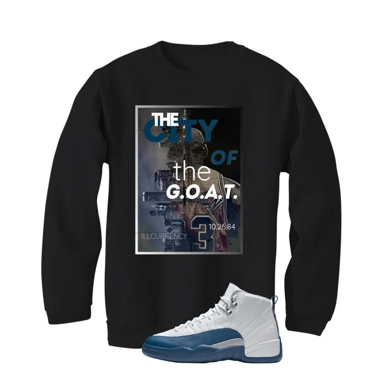 Air Jordan 12 French Blue Black T-Shirt (City Of The Goat)| illcurrency - Image 4