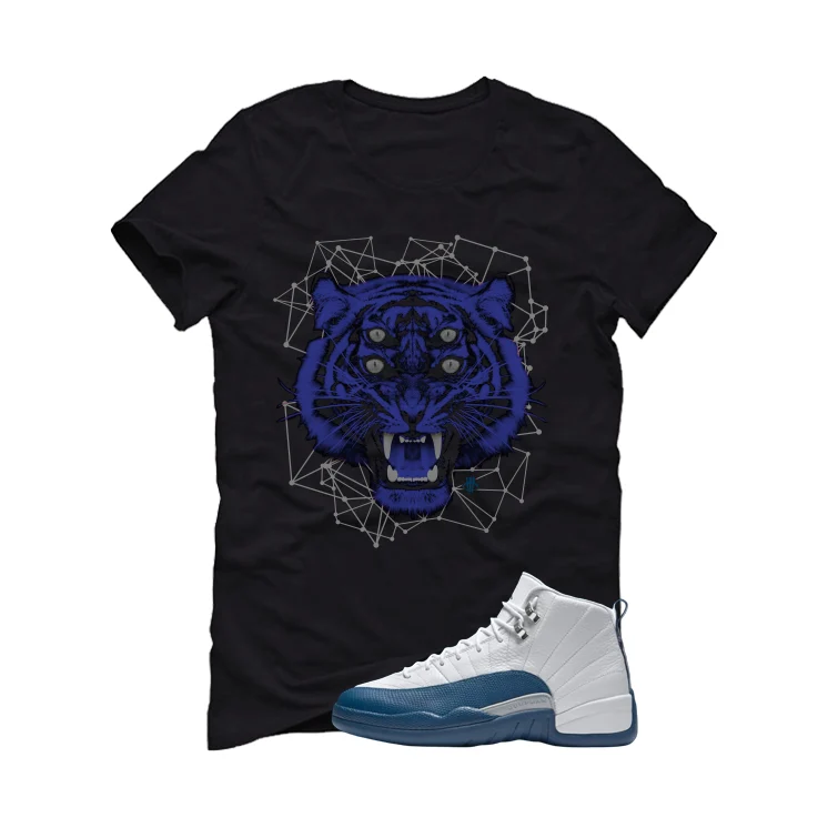 Air Jordan 12 French Blue Black T-Shirt (Four Eyes)| illcurrency - Image 2