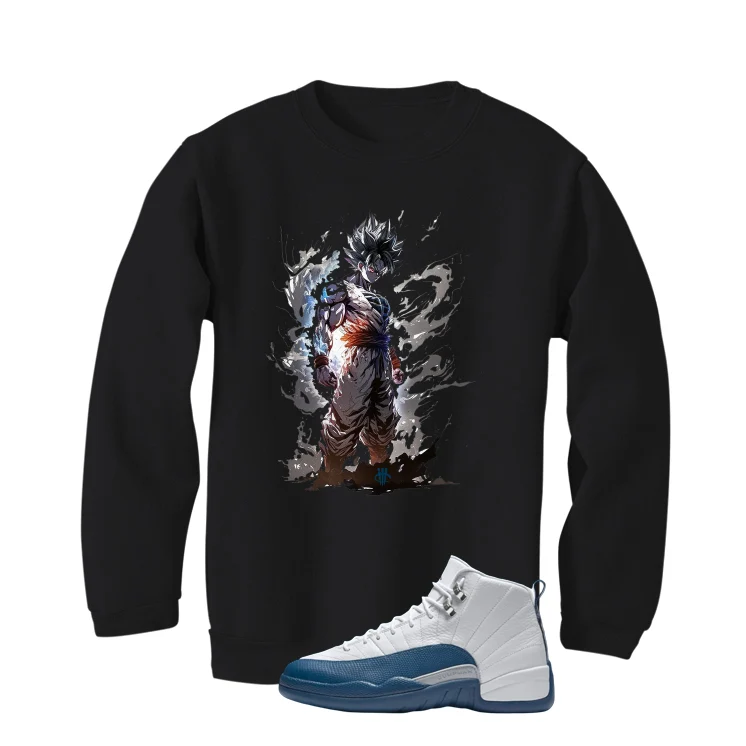 Air Jordan 12 French Blue Black T-Shirt (Goku)| illcurrency - Image 4