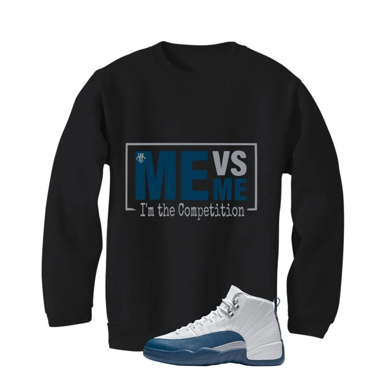 Air Jordan 12 French Blue Black T-Shirt (Me Vs Me)| illcurrency - Image 4