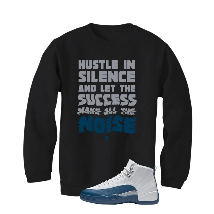 Air Jordan 12 French Blue Black T-Shirt (Noise)| illcurrency - Image 4