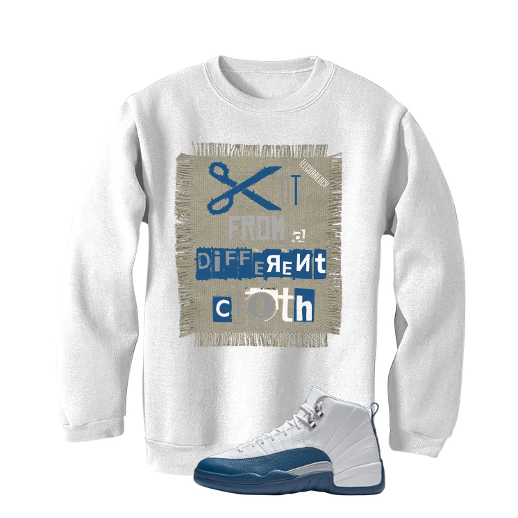 Air Jordan 12 French Blue White T-Shirt (Cut from a different cloth)| illcurrency - Image 4