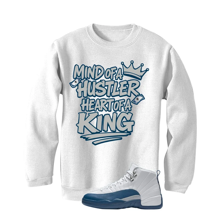 Air Jordan 12 French Blue White T-Shirt (Mind Of A Hustler)| illcurrency - Image 4