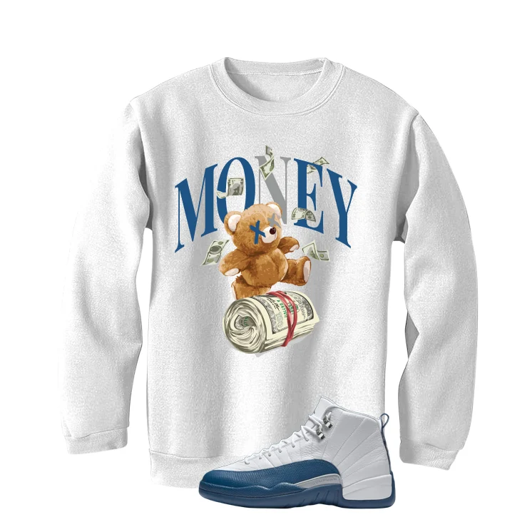 Air Jordan 12 French Blue White T-Shirt (Money Bear Team)| illcurrency - Image 4