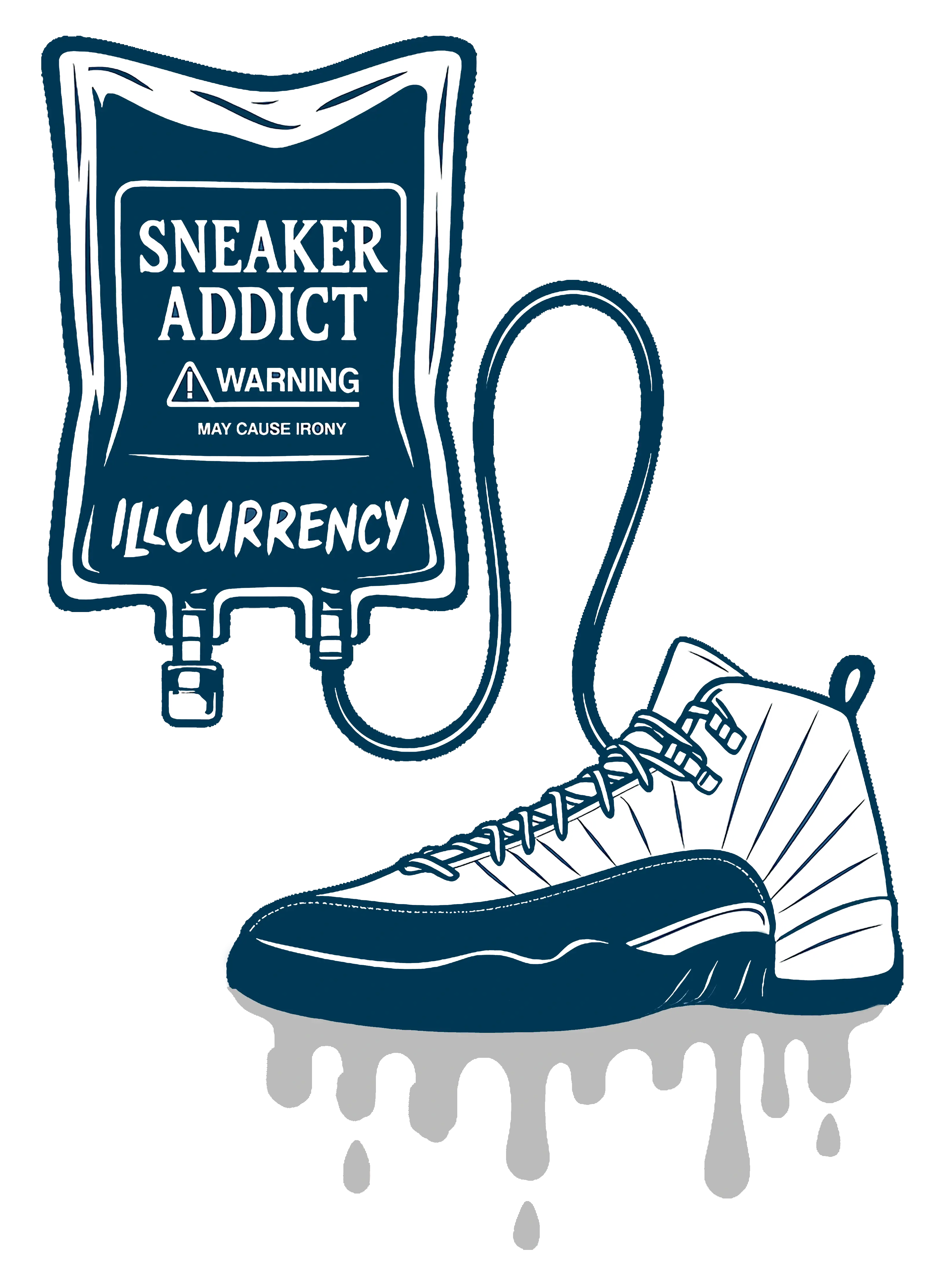 Air Jordan 12 French Blue White T-Shirt (Sneaker Addict)| illcurrency
