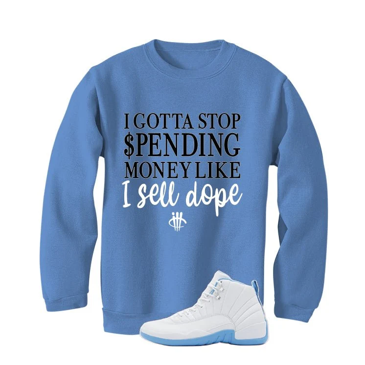 Air Jordan 12 Melo Carolina Blue T-Shirt (STOP SPENDING MONEY)| illcurrency - Image 4