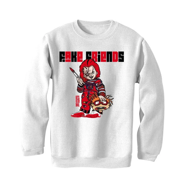 Air Jordan 12 OG Cherry - White T-Shirt (Fake Friends 2) - Image 4