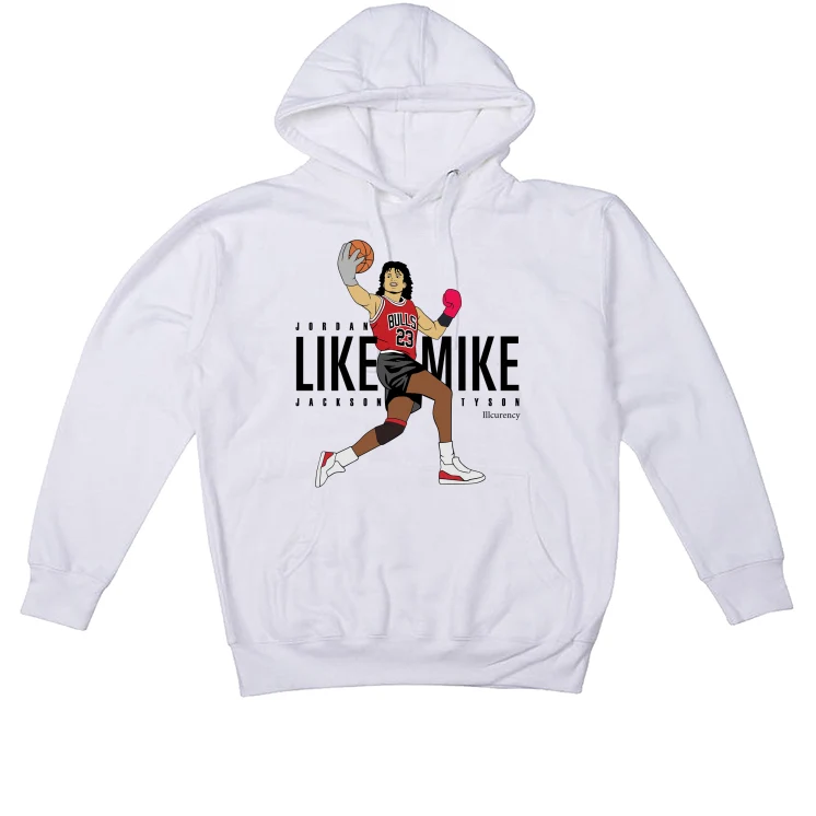 Air Jordan 12 “Playoffs” 2022 | illCurrency White T-Shirt (like mike) - Image 3