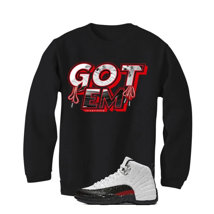 Air Jordan 12 “Red Taxi” Black T-Shirt (Got Em)| illcurrency - Image 3
