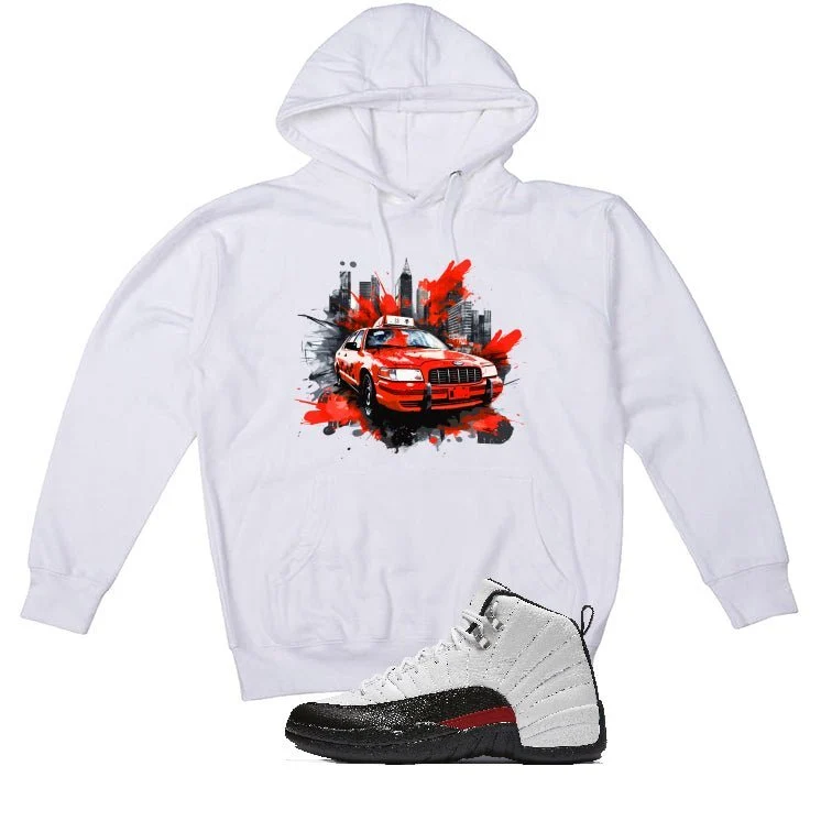 Air Jordan 12 “Red Taxi” | illcurrency White T-Shirt (Red Taxi Cab) - Image 3