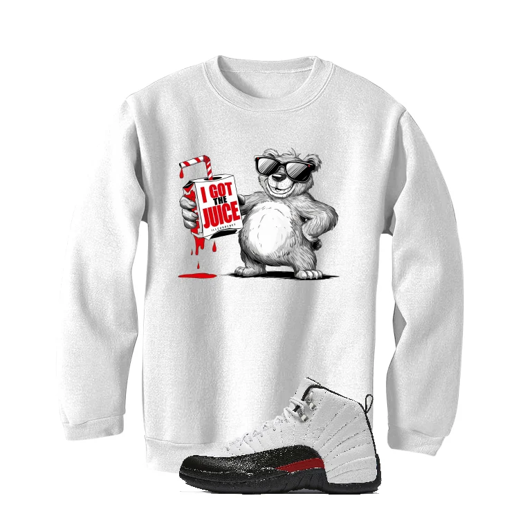 Air Jordan 12 “Red Taxi” White T-Shirt (i got the juice)| illcurrency - Image 3