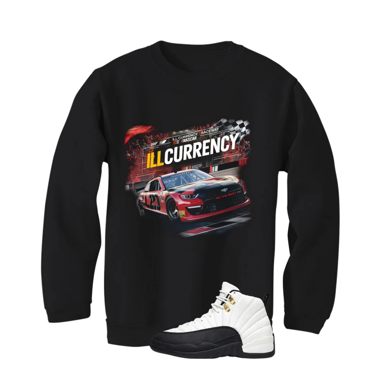 Air Jordan 12 Taxi Matching T-Shirt, Sweatshirts & Hoodies Black T-Shirt (Raceway)| illcurrency - Image 4