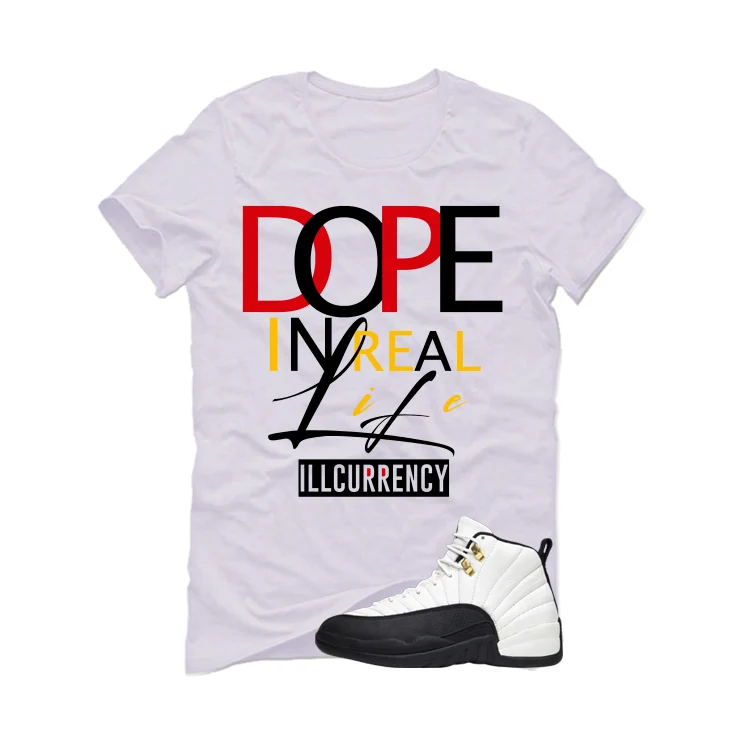 Air Jordan 12 Taxi Matching T-Shirt, Sweatshirts & Hoodies White T-Shirt (DOPE)| illcurrency - Image 2