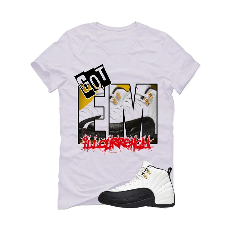 Air Jordan 12 Taxi Matching T-Shirt, Sweatshirts & Hoodies White T-Shirt (GOT EM)| illcurrency - Image 2