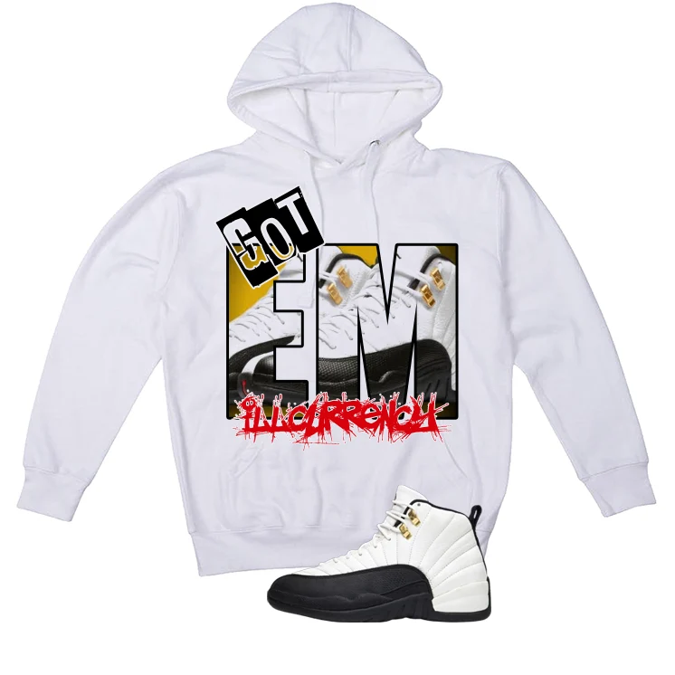 Air Jordan 12 Taxi Matching T-Shirt, Sweatshirts & Hoodies White T-Shirt (GOT EM)| illcurrency - Image 3