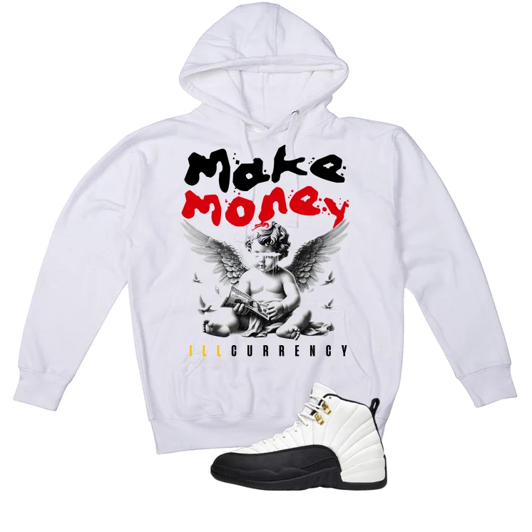 Air Jordan 12 Taxi Matching T-Shirt, Sweatshirts & Hoodies White T-Shirt (Make Money)| illcurrency - Image 3