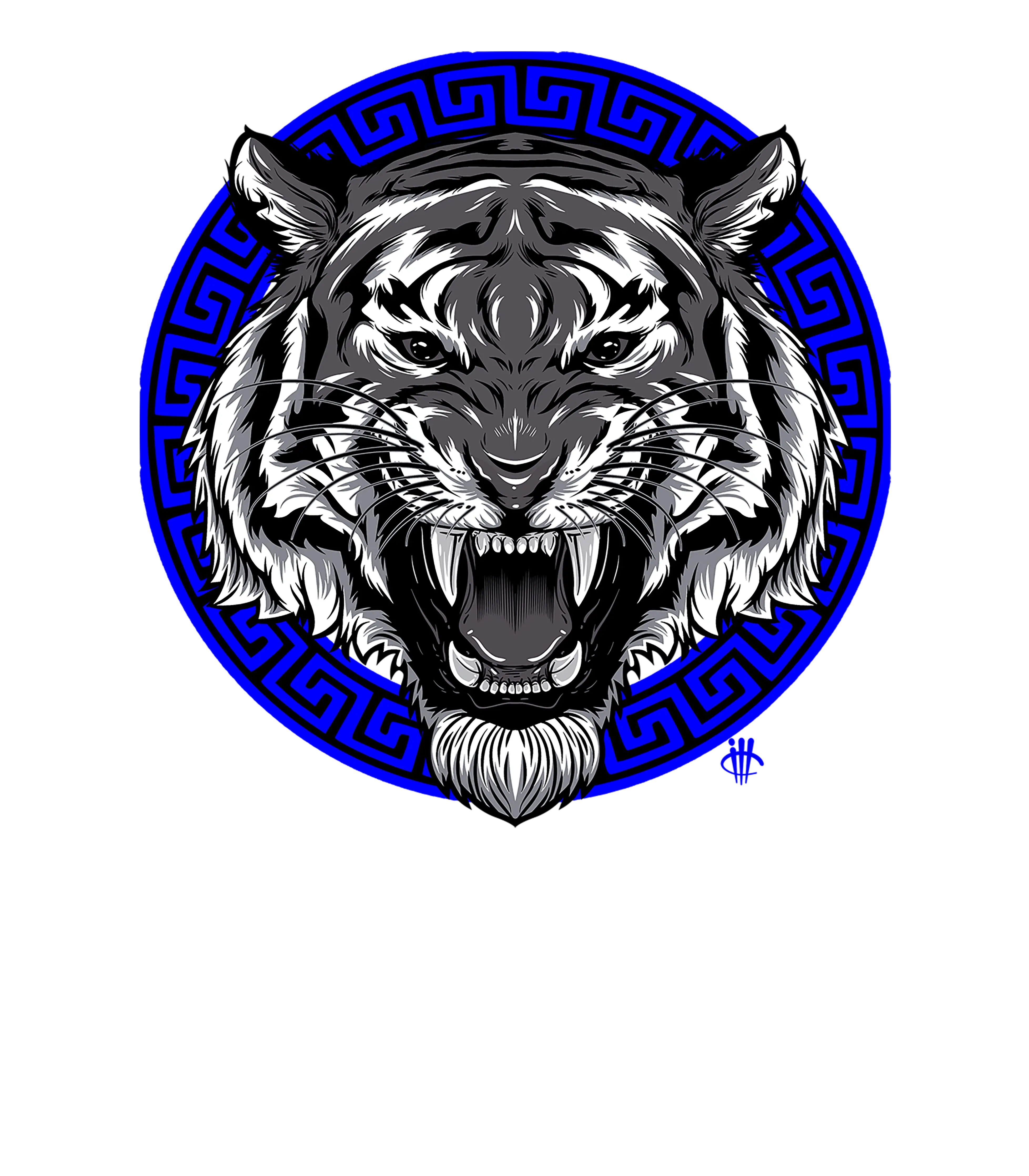 Air Jordan 12 WMNS “Hyper Royal” Black T-Shirt (ANGRY TIGER)