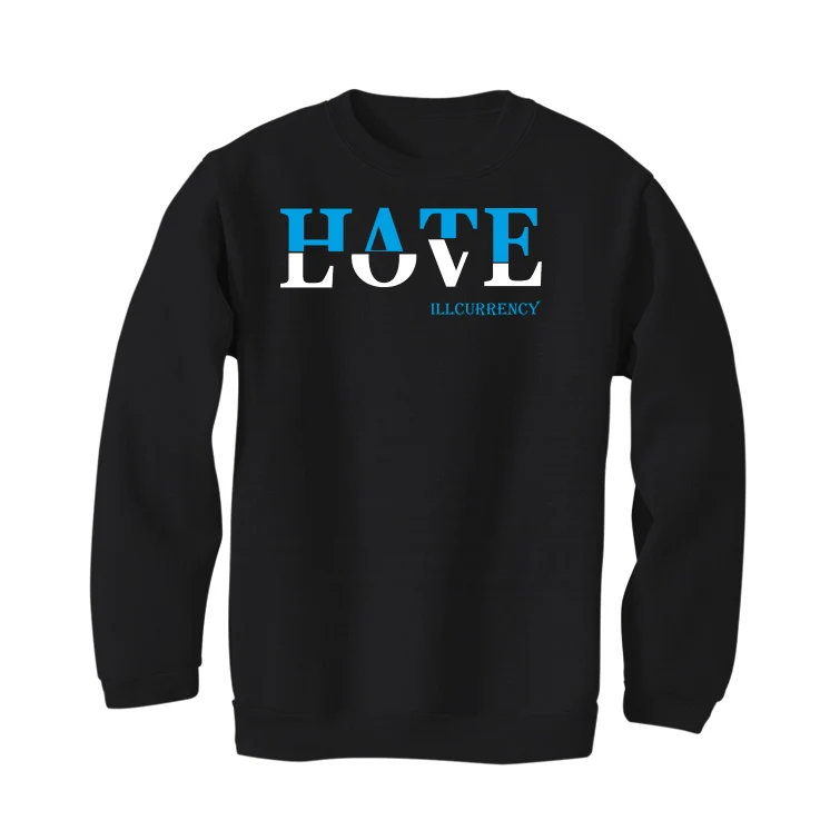 Air Jordan 13 “Black UNC” Black T-Shirt (Hate Love) - Image 4