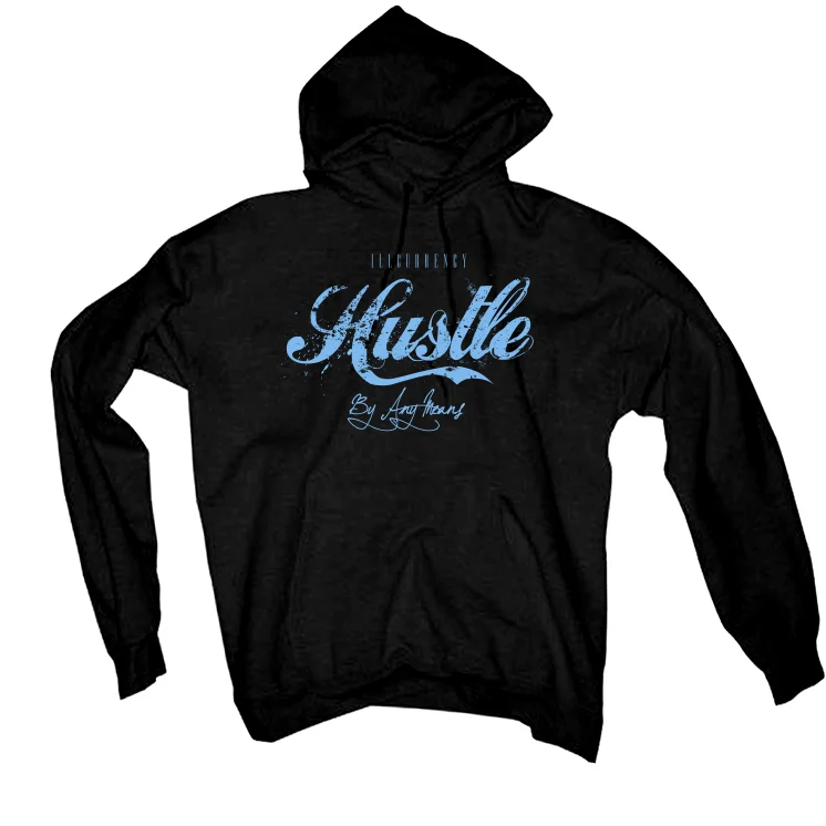 Air Jordan 13 “Black UNC” Black T-Shirt (Hustle By Any Means) - Image 3
