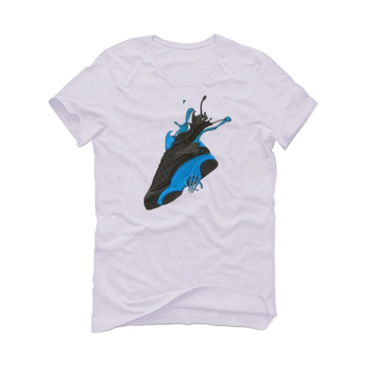 Air Jordan 13 “Black UNC” White T-Shirt (SPLASH UNC) - Image 2