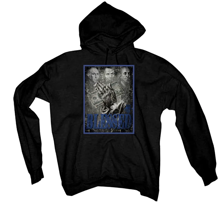 Air Jordan 13 "Brave Blue" 2022 | ILLCURRENCY Black T-Shirt (BLESSED FORTUNE) - Image 3