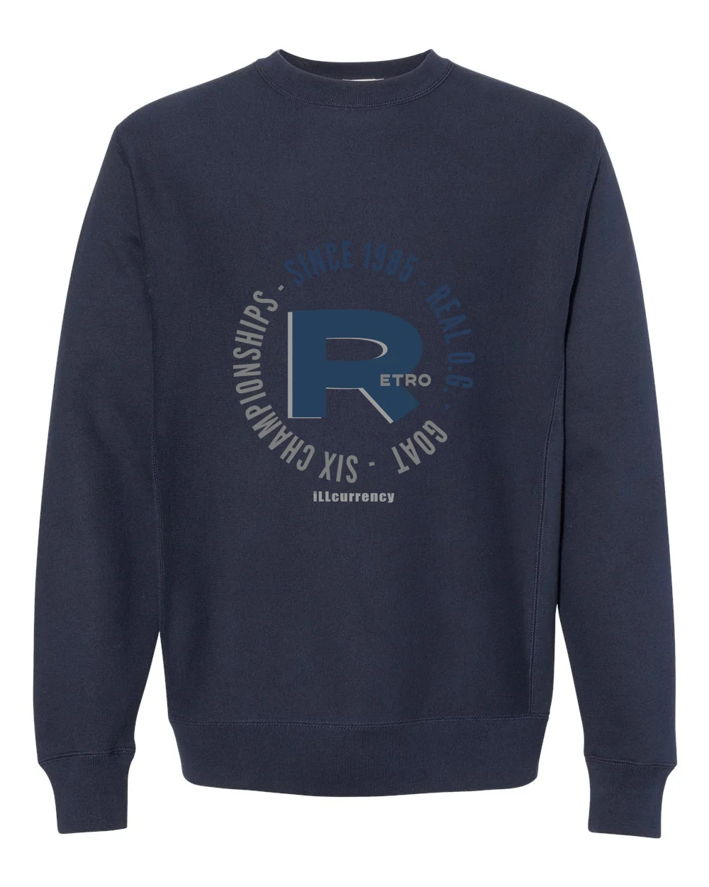 Air Jordan 13 "Brave Blue" 2022 | ILLCURRENCY Navy Blue T-Shirt (RETRO OG) - Image 4